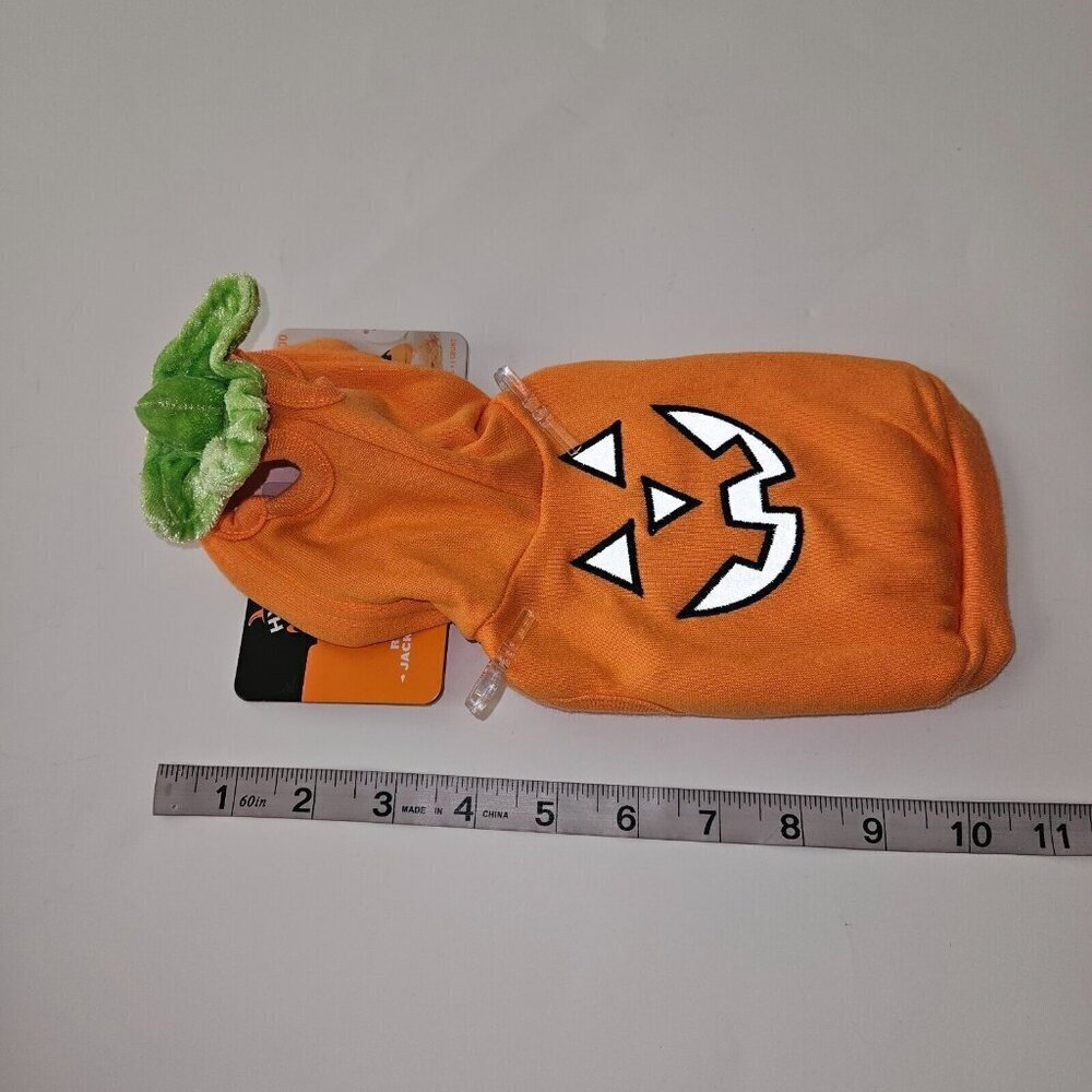 NEW Reflective Jack-O Lantern Cat Dog Pet Halloween Costume XS (Up to 10 lbs) - Picture 4 of 8